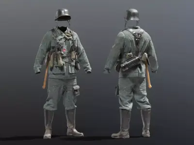 SOLDIER WWII Germany 3D model