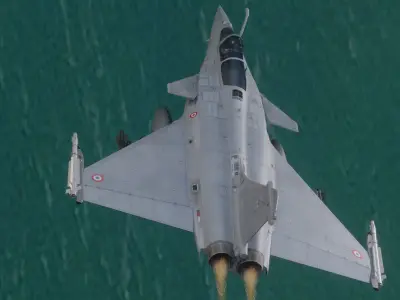 Dassault Rafale C - Rigged - High Resolution Cocpit Low-poly 3D model