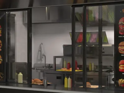 Sprinter Food Truck 3D model