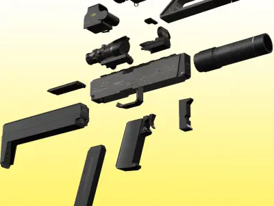 FMG 9 Rig Low-poly 3D model