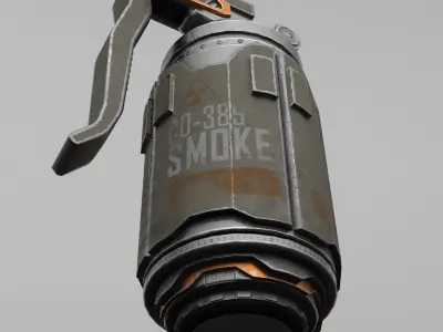 Detailed Stun Grenade - Low poly with 4K textures Free 3D model