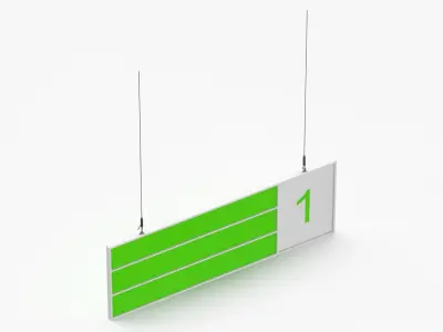 Aisle Sign 01 3D model