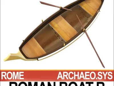 Ancient Roman Boat B 3D model