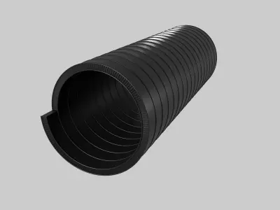 Spiral twisted pipes 3D model
