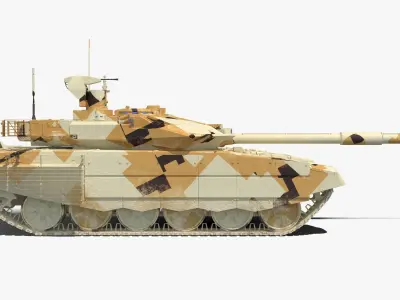 T-90 MS Desert Dirt Low-poly 3D model
