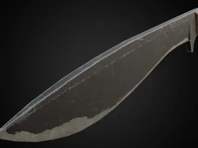 Machete knife Free low-poly 3D model