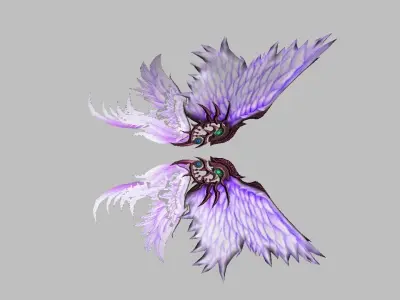 Purple Wing Low-poly 3D model