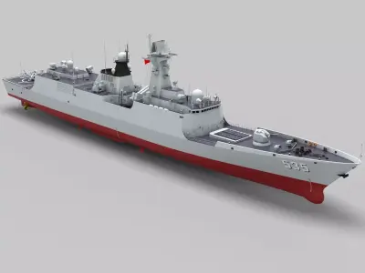 Chinese Navy Type 054A Jiangkai Frigate 3D model