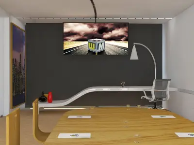 Office scene Max 2011 2010 3D model