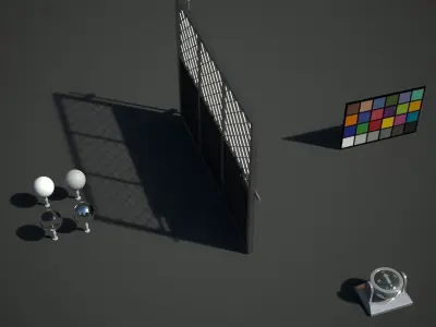 Single Entrance Gate Low-poly 3D model