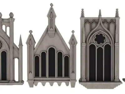 Gothic Window collection 3D model