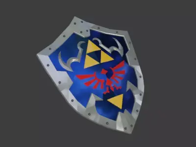 Link Hylian Shield Free low-poly 3D model