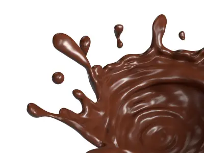 Chocolate Splash Free 005 3D model