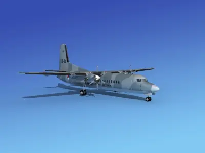 Fokker 50 Netherlands Air Force 3D model