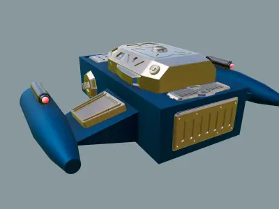 Spaceship Sci-Fi Dropship 3D model 3D model