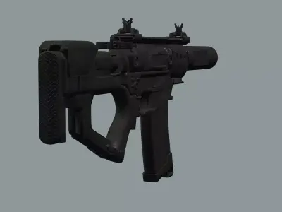 VHS2 Assault Compact Assault Rifle Low-Poly 3D Model Low-poly 3D model