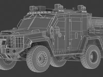Lenco FireCat Armored Vehicle 3D model