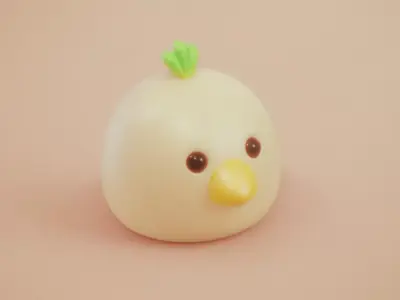 Turnip Chick - Free Miniature Model Free 3D print model