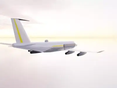 RC-135S SIGINT Style Jet - Custom 1950s Aircraft Low-poly 3D model