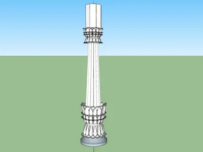 indian jodhpuri stone piller  Low-poly 3D model