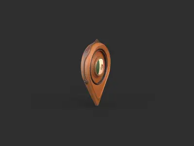 Mexico Flag Icon 3D model