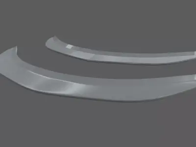 Front Bumper Lip Car 03 Low-poly 3D model