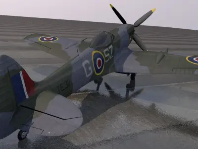 Supermarine Spitfire Mk-16 - Mk-XVI 3D model