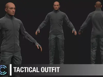 Tactical Outfit Marvelous Designer Clo 3D project 3D model