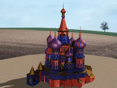 Cathedral-Russian Architucture Free 3D model
