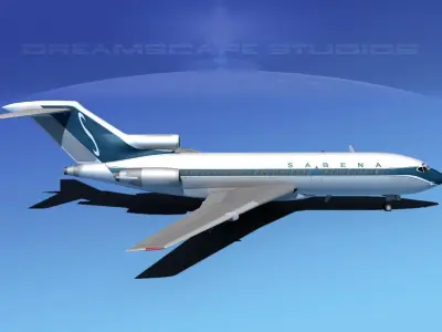 Boeing 727-100 Sabena 2 3D model