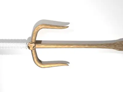 Short-handled Trident - Type 3 3D model
