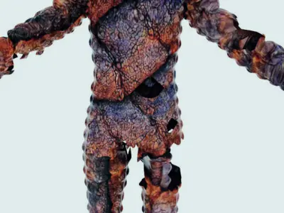 3D Fish Man Character And 75 Animation Low-poly 3D model