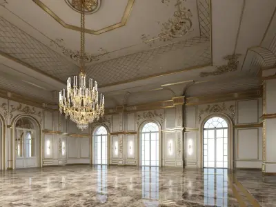 Classical Historic Interior 3D model