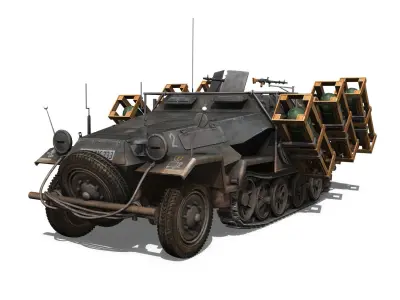 SD KFZ 251 1 - Ausf B - Walking Stuka - 11PD 3D model