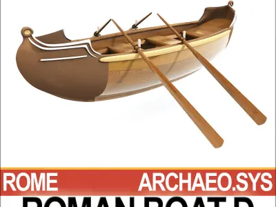 Ancient Roman Boat D 3D model