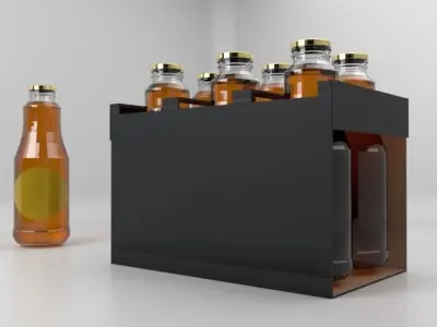 Beverage Branding Package No6 6Pack Low-poly 3D model