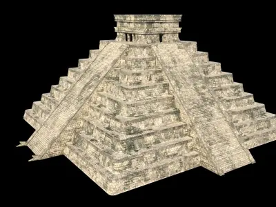 Chichen Itza PBR Low Poly Low-poly 3D model