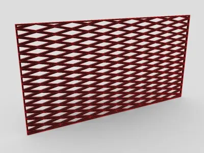 Grill Mesh Low-poly 3D model