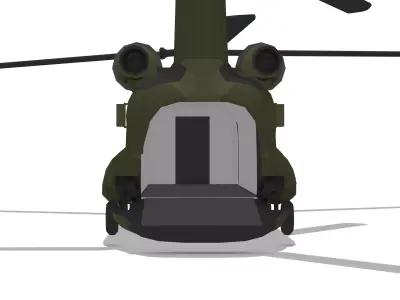 CH-47 Lowpoly Blender Low-poly 3D model