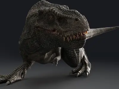 Dinosaur Zhuchengtyrannus Magnus- Ancestor of TRex  58 Anims Low-poly 3D model