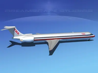 Douglas MD-80 Trans World Airways 2 3D model