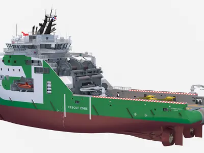 Anchor Handling Tug Supply Vessel BOURBON ARCTIC 3D model