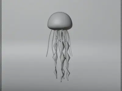 Low Poly Jellyfish Low-poly 3D model