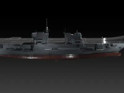 ITS Trieste aircraft carrier Low-poly 3D model