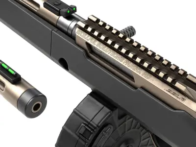 Ruger 10 22 Tactical Takedown Low-poly 3D model