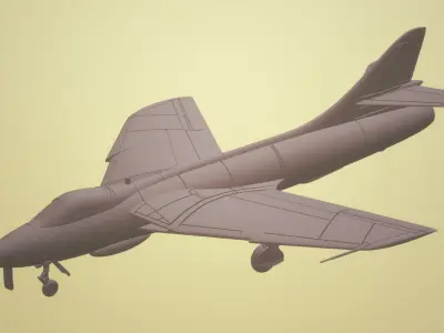 HAWKER HUNTER F6 1-72 SCALE HIGHLY DETAILED MODEL 3D print model