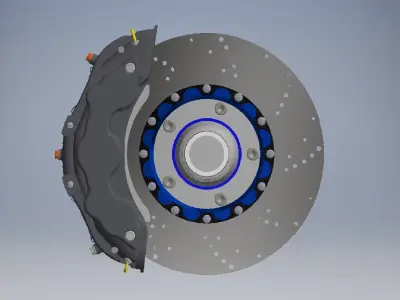 Car Brake Discs Front 3D model