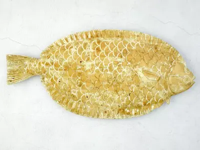 Monumental American Country Style Hanging Fish Sculpture 3D model