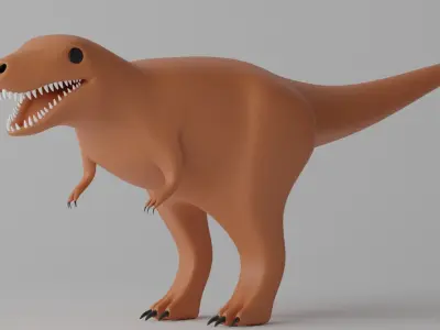 Cartoon Tyrannosaurus T-Rex 3D model
