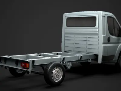 Fiat Ducato Chassis Truck Single Cab 3450WB 2014 3D model